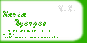 maria nyerges business card